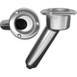 Mate Series Stainless Steel 30&deg; Rod &amp; Cup Holder - Drain - Round Top