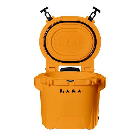 LAKA Coolers 30 Qt Cooler w/Telescoping Handle &amp; Wheels - Orange